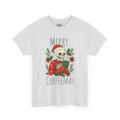 Merry Coffeemas T-Shirt — Skull Santa Coffee Holiday Tee