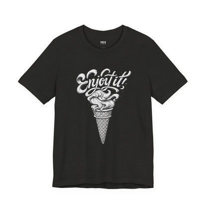 Enjoy It Social Club T-Shirt | Vintage Ice Cream Graphic Tee | Retro Front & Back Print | Unisex Summer Shirt