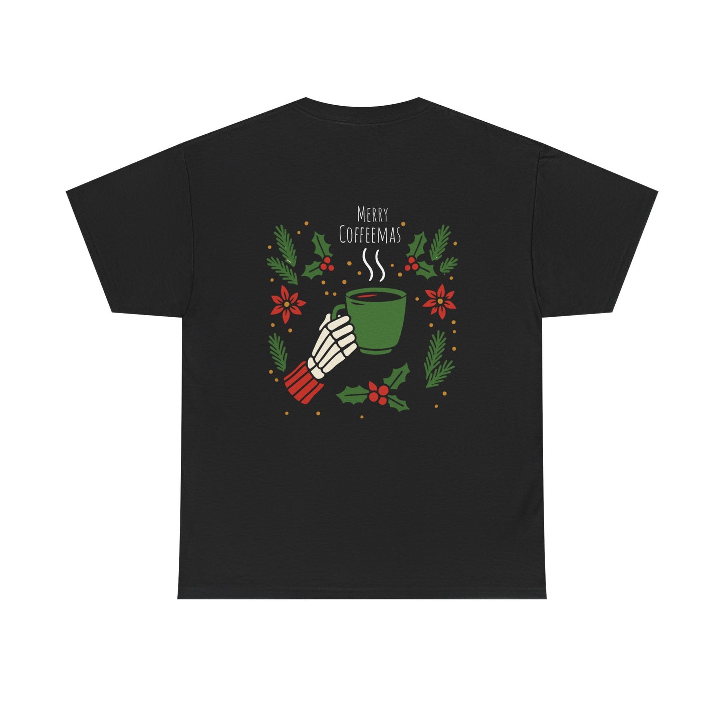 Merry Coffeemas T-Shirt — Skull Santa Coffee Holiday Tee