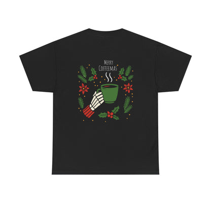 Merry Coffeemas T-Shirt — Skull Santa Coffee Holiday Tee