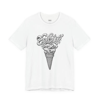 Enjoy It Social Club T-Shirt | Vintage Ice Cream Graphic Tee | Retro Front & Back Print | Unisex Summer Shirt
