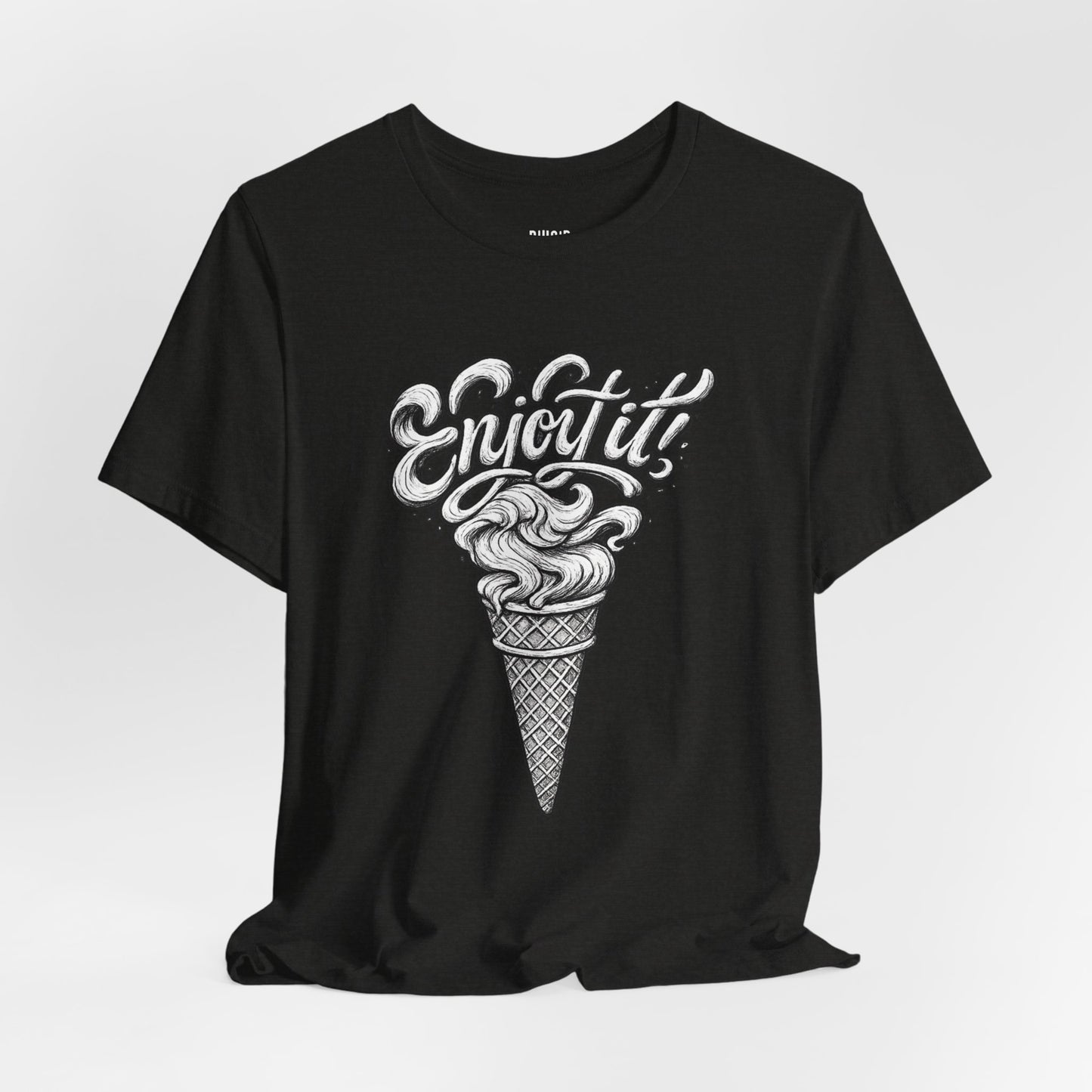 Enjoy It Social Club T-Shirt | Vintage Ice Cream Graphic Tee | Retro Front & Back Print | Unisex Summer Shirt
