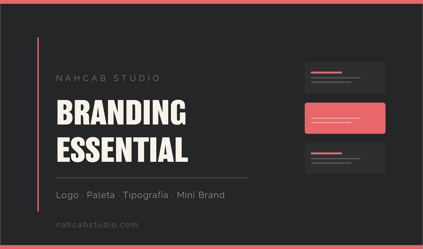 Paquete Branding Essential — diseño de logo, paleta de colores y tipografía por NahCab Studio