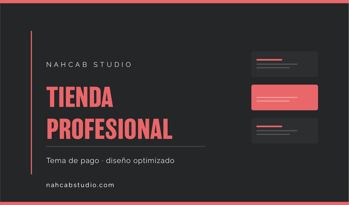 Tienda Profesional Shopify — diseño optimizado y experiencia de usuario por NahCab Studio