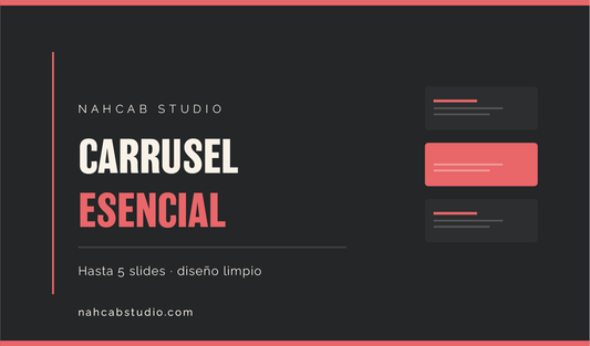 Carrusel Esencial — diseño de carrusel simple y profesional hasta 5 slides por NahCab Studio